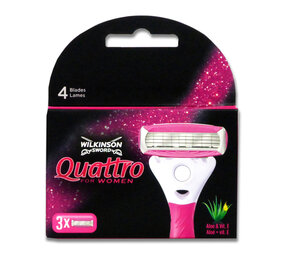 Wilkinson Wilkinson Quattro Voor Vrouwen Scheermesjes - 3 Stuks Wilkinson Wilkinson Quattro Voor Vrouwen Scheermesjes - 3 Stuks