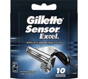 Gillette Gillette Sensor Excel Scheermesjes - 10 Stuks Gillette Gillette Sensor Excel Scheermesjes - 10 Stuks