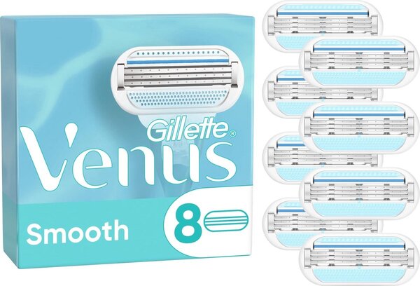 Gillette Gillette Venus Smooth Scheermesjes Voor Vrouwen - 8 Navulmesjes Gillette Gillette Venus Smooth Scheermesjes Voor Vrouwen - 8 Navulmesjes