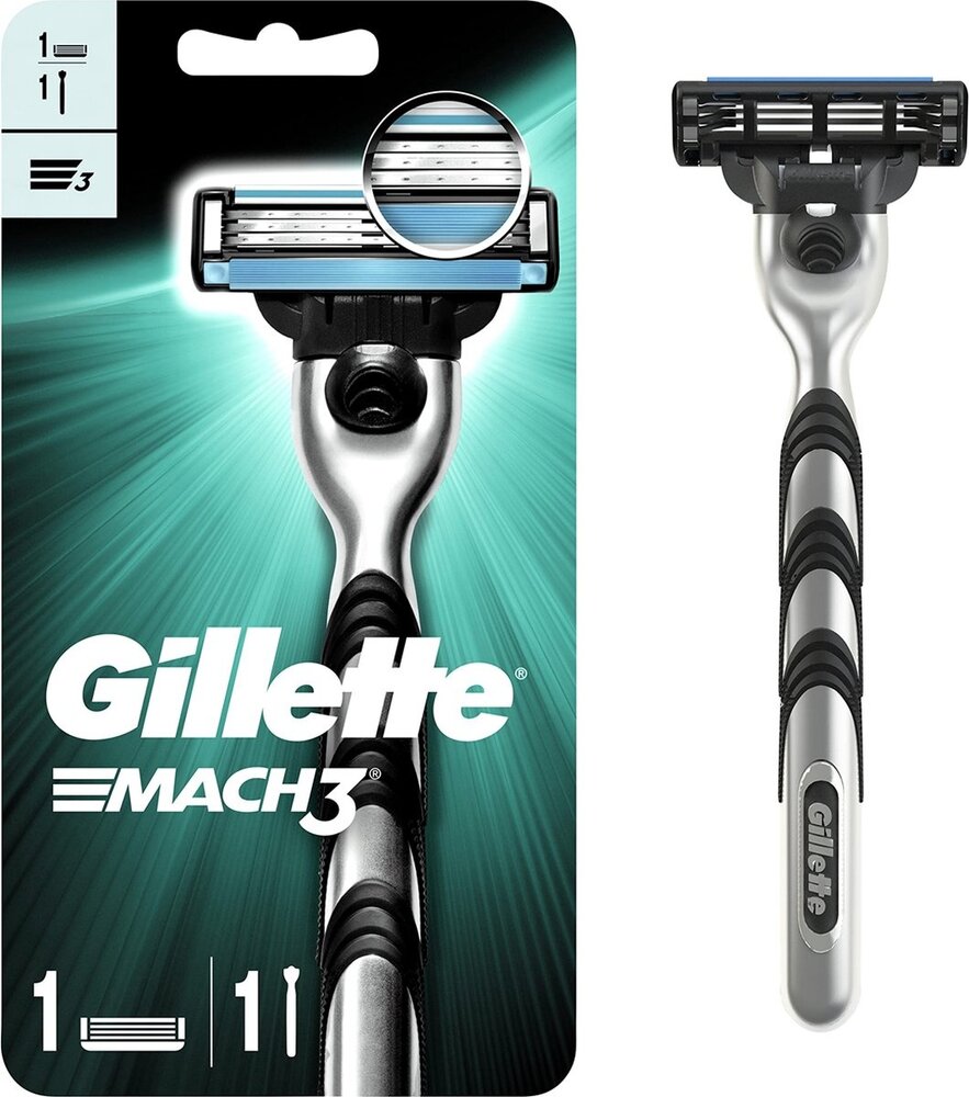 Gillette Gillette Scheermes Mach3-scheersysteem Houder + 1 mes