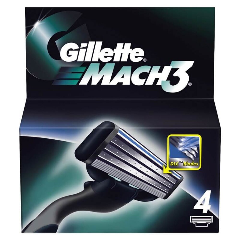 Gillette Gillette Navul Scheermesjes Mach3 -  4 pack Gillette Gillette Navul Scheermesjes Mach3 -  4 pack
