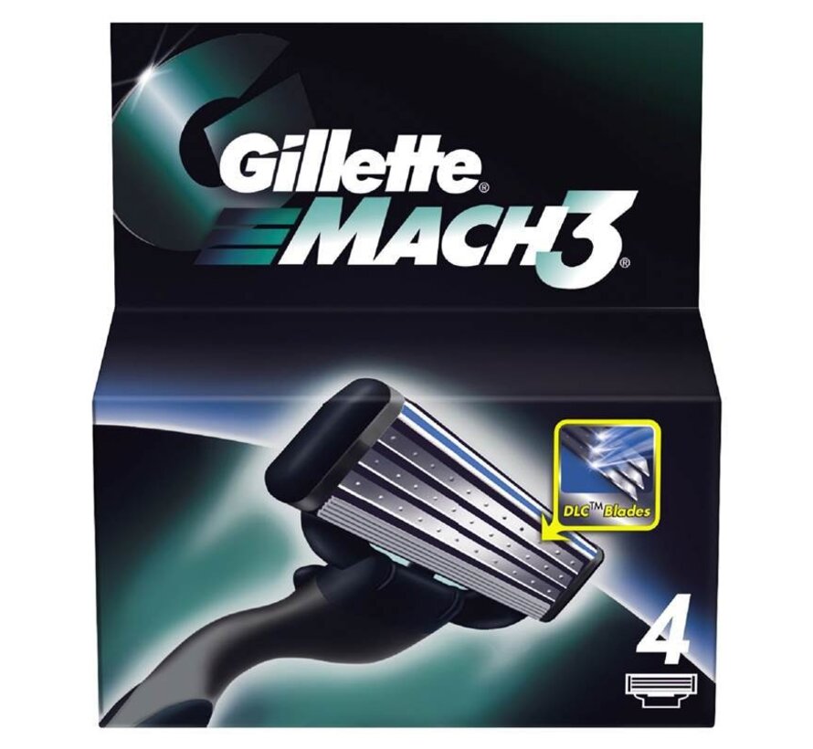 Gillette Navul Scheermesjes Mach3 -  4 pack