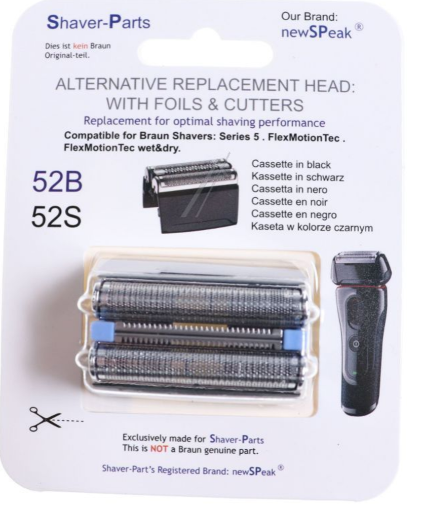 Huismerk Universeel scheerblad Series 5 52S silver Cassette series 5 Huismerk Universeel scheerblad Series 5 52S silver Cassette series 5