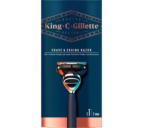 Gillette King C. Gillette Scheermes Blue Chrome - 1 Scheermesje Gillette King C. Gillette Scheermes Blue Chrome - 1 Scheermesje