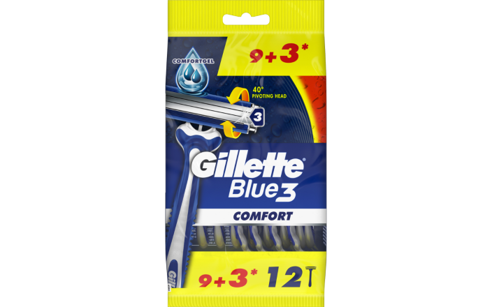 Gillette Blue 3 Comfort ( 9 + 3 Pcs ) - Disposable Razors - Wegmerp mesjes