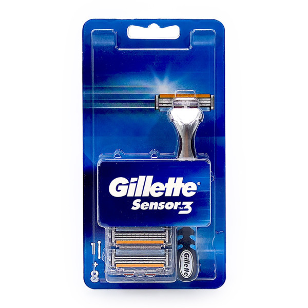 Gillette Sensor 3 Scheermes met - 8 Vervangende Mesjes