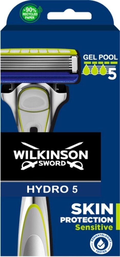 Wilkinson Wilkinson Sword - Hydro 5 - Sensitive - 1 Scheersysteem + 1 Scheermesje Wilkinson Wilkinson Sword - Hydro 5 - Sensitive - 1 Scheersysteem + 1 Scheermesje