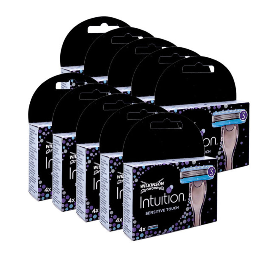 Wilkinson Intuition Sensitive Touch Scheermesjes - Verpakking van 4 x 10 -  Voordeligscheren