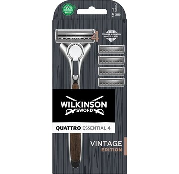 Wilkinson Wilkinson Sword - Quattro Titanium - Vintage Edition - Scheersysteem + 5 Scheermesjes