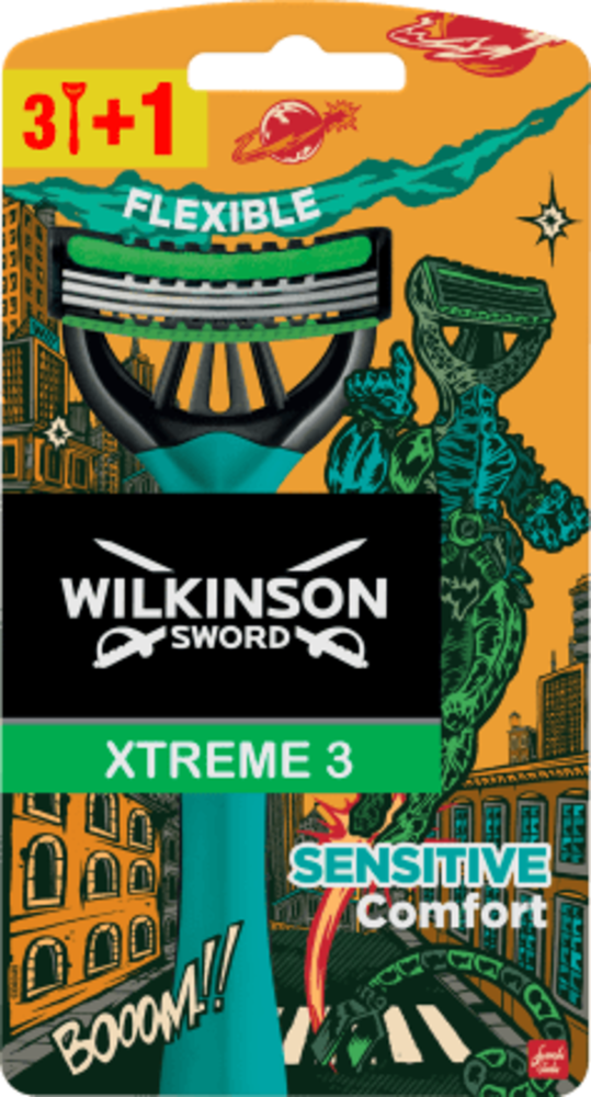 Wilkinson Wilkinson Xtreme 3 Sensitive Comfort Wegwerpscheermesjes - 4 stuks Wilkinson Wilkinson Xtreme 3 Sensitive Comfort Wegwerpscheermesjes - 4 stuks