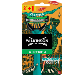 Wilkinson Wilkinson Xtreme 3 Sensitive Comfort Wegwerpscheermesjes - 4 stuks Wilkinson Wilkinson Xtreme 3 Sensitive Comfort Wegwerpscheermesjes - 4 stuks