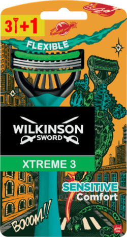 Wilkinson Wilkinson Xtreme 3 Sensitive Comfort Wegwerpscheermesjes - 4 stuks Wilkinson Wilkinson Xtreme 3 Sensitive Comfort Wegwerpscheermesjes - 4 stuks