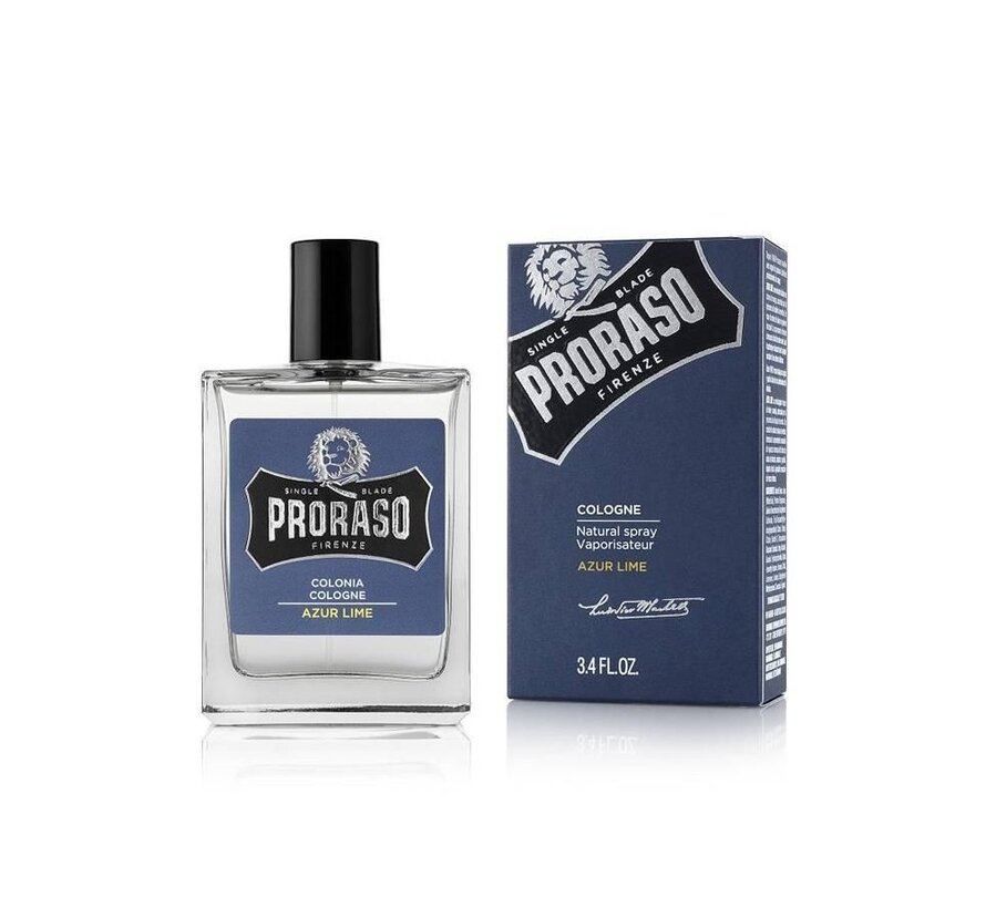 Proraso Single Blade Eau de Cologne Azur Lime 100ml