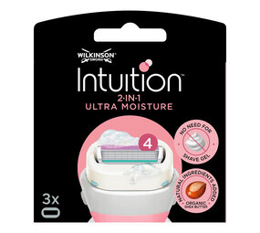 Wilkinson Wilkinson Scheermesjes Intuition Ultra Moisture Shea Butter - 3 stuks Wilkinson Wilkinson Scheermesjes Intuition Ultra Moisture Shea Butter - 3 stuks