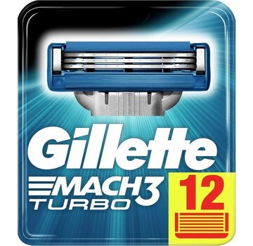 Gillette Gillette Mach 3 Turbo Scheermesjes - 12 stuks