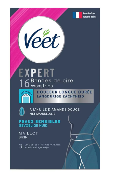 Veet Veet Expert Ontharingsstrips Bikinilijn Gevoelige Huid - 16 stuks afbeelding