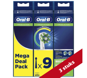 Oral B Oral-B Opzetborstels - Cross Action 9 stuks (3+3+3) Oral B Oral-B Opzetborstels - Cross Action 9 stuks (3+3+3)