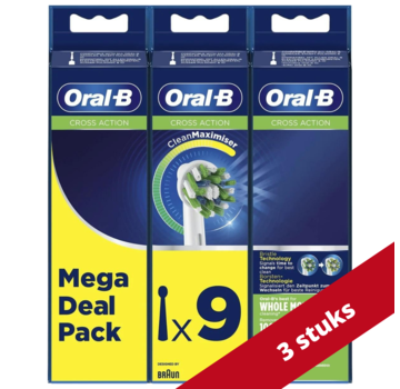 Oral B Oral-B Opzetborstels - Cross Action 9 stuks (3+3+3)