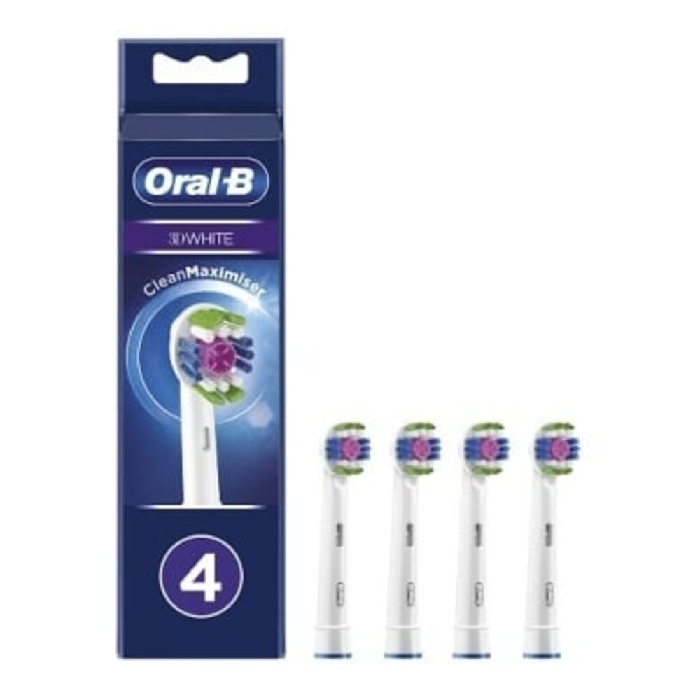 Oral B Oral-B Opzetborstels 3D White - 4 stuks Oral B Oral-B Opzetborstels 3D White - 4 stuks