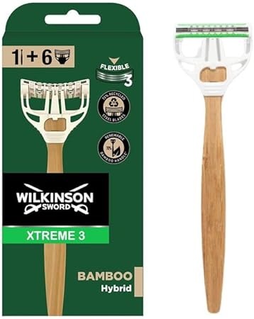 Wilkinson Sword Xtreme 3 Bamboo Hybrid Rasierer - 6 mesjes