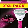 Wilkinson Wilkinson Sword Quattro For Women Sensitive Scheermesjes - 6 stuks Wilkinson Wilkinson Sword Quattro For Women Sensitive Scheermesjes - 6 stuks