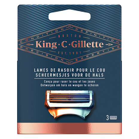 Gillette Gillette King C Scheermesjes Voor De Hals - 3 stuks