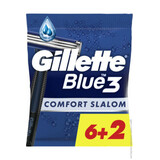 Gillette Gillette Blue 3 Comfort Slalom Wegwerpmesjes - 8 stuks Gillette Gillette Blue 3 Comfort Slalom Wegwerpmesjes - 8 stuks