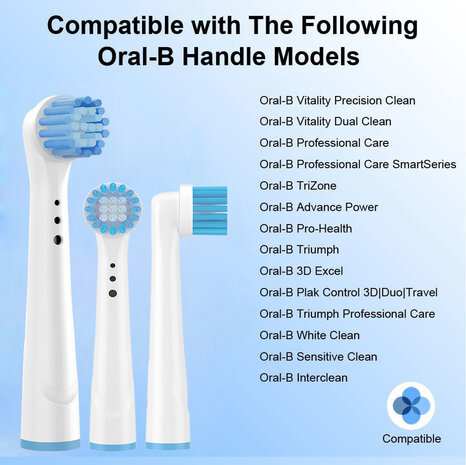 Huismerk Universele Opzetborstels voor de Oral-B Sensitive Gum care - 4st Huismerk Universele Opzetborstels voor de Oral-B Sensitive Gum care - 4st