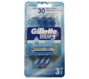 Gillette Gillette Blue 3 Cool Wegwerpmesjes - 3 Stuks Gillette Gillette Blue 3 Cool Wegwerpmesjes - 3 Stuks