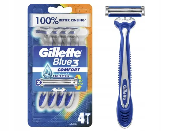 Gillette Gillette Blue III Wegwerp Scheermesjes Voor Mannen - 4 stuks Gillette Gillette Blue III Wegwerp Scheermesjes Voor Mannen - 4 stuks