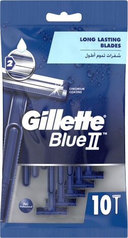 Gillette Gillette Blue II Wegwerp Scheermesjes Voor Mannen - 10 stuks Gillette Gillette Blue II Wegwerp Scheermesjes Voor Mannen - 10 stuks