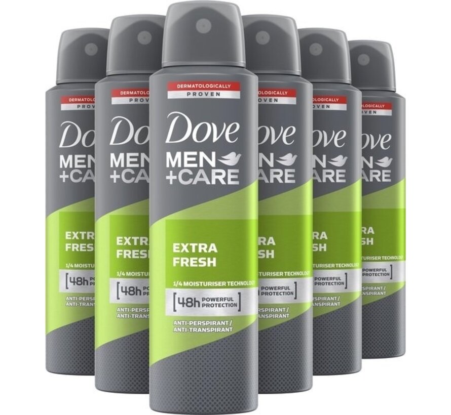 Dove Deospray Men - Care Extra Fresh 150 ml. 12 x Voordeelpak