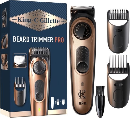 King C. Gillette baardtrimmer PRO voor mannen - met precisiedraaiknop voor 40 lengte-instellingen