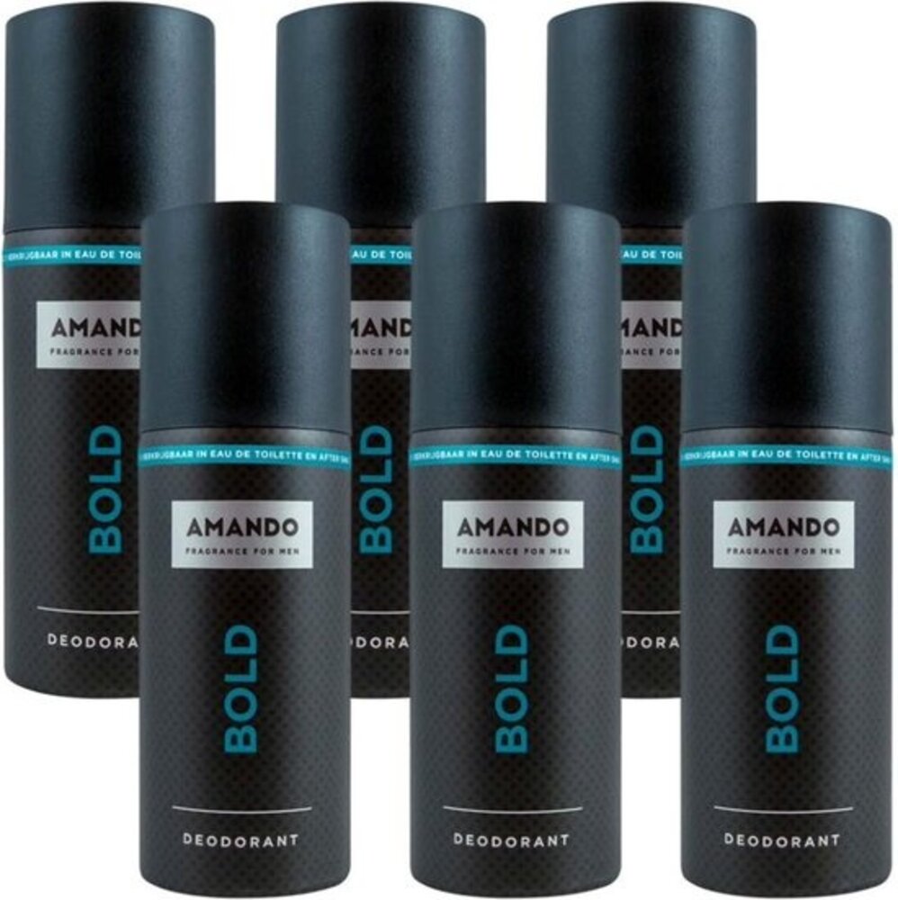 Amando Amando Deodorant Spray Bold Voordeelverpakking - 6x150 ml Amando Amando Deodorant Spray Bold Voordeelverpakking - 6x150 ml