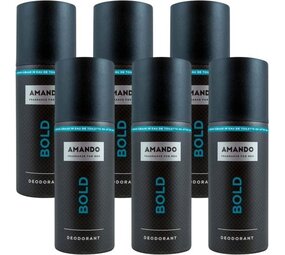 Amando Amando Deodorant Spray Bold Voordeelverpakking - 6x150 ml Amando Amando Deodorant Spray Bold Voordeelverpakking - 6x150 ml