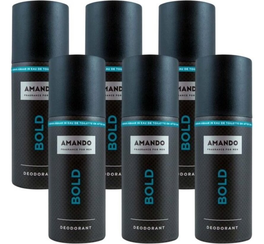 Amando Deodorant Spray Bold Voordeelverpakking - 6x150 ml