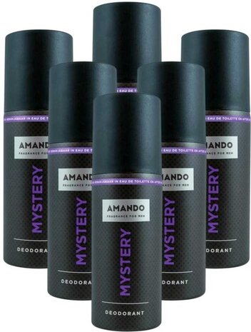 Amando Amando Deodorant Spray Mystery Voordeelverpakking - 6x150 ml Amando Amando Deodorant Spray Mystery Voordeelverpakking - 6x150 ml