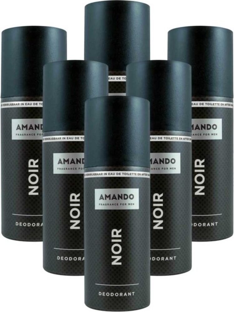 Amando Amando Deodorant Spray Noir Voordeelverpakking - 6x150 ml Amando Amando Deodorant Spray Noir Voordeelverpakking - 6x150 ml
