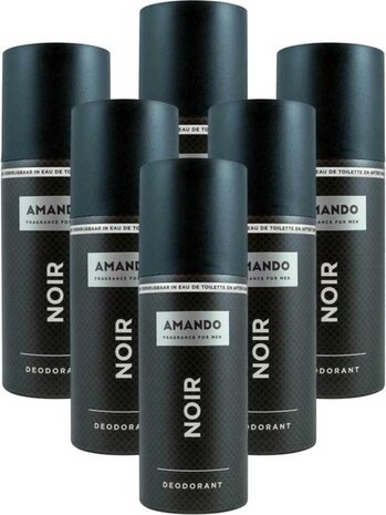 Amando Amando Deodorant Spray Noir Voordeelverpakking - 6x150 ml Amando Amando Deodorant Spray Noir Voordeelverpakking - 6x150 ml