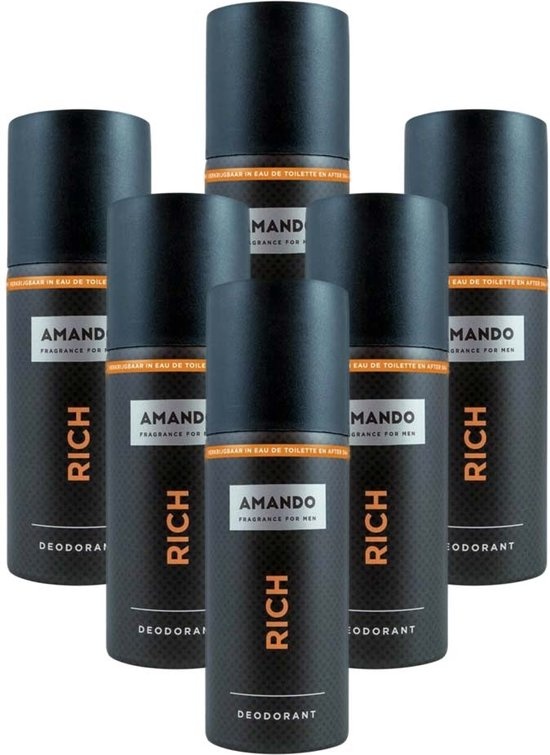 Amando Amando Deodorant Spray Rich Voordeelverpakking - 6x150 ml afbeelding