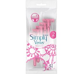 Gillette Gillette Simply Venus Basic Wegwerpscheermes - 5 Stuks Gillette Gillette Simply Venus Basic Wegwerpscheermes - 5 Stuks
