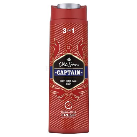 Old spice Old Spice Douchegel Captain 3in1 - 250 ml Old spice Old Spice Douchegel Captain 3in1 - 250 ml