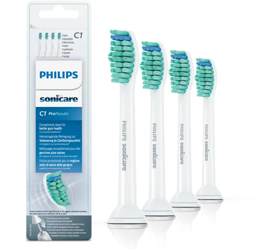 Philips Sonicare Opzetborstels - HX6014/26 ProResults - 4 stuks