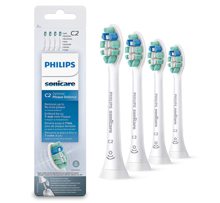 Philips Sonicare Opzetborstels - HX9024/10 Optimal Plaque Defence - 4 stuks