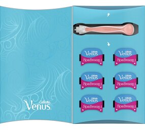 Gillette Gillette Venus Comfortglide Spa Breeze Scheersysteem Voor Vrouwen + 5 Scheermesjes Gillette Gillette Venus Comfortglide Spa Breeze Scheersysteem Voor Vrouwen + 5 Scheermesjes
