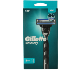 Gillette Gillette Houder Mach3 + 2 scheermesjes Gillette Gillette Houder Mach3 + 2 scheermesjes
