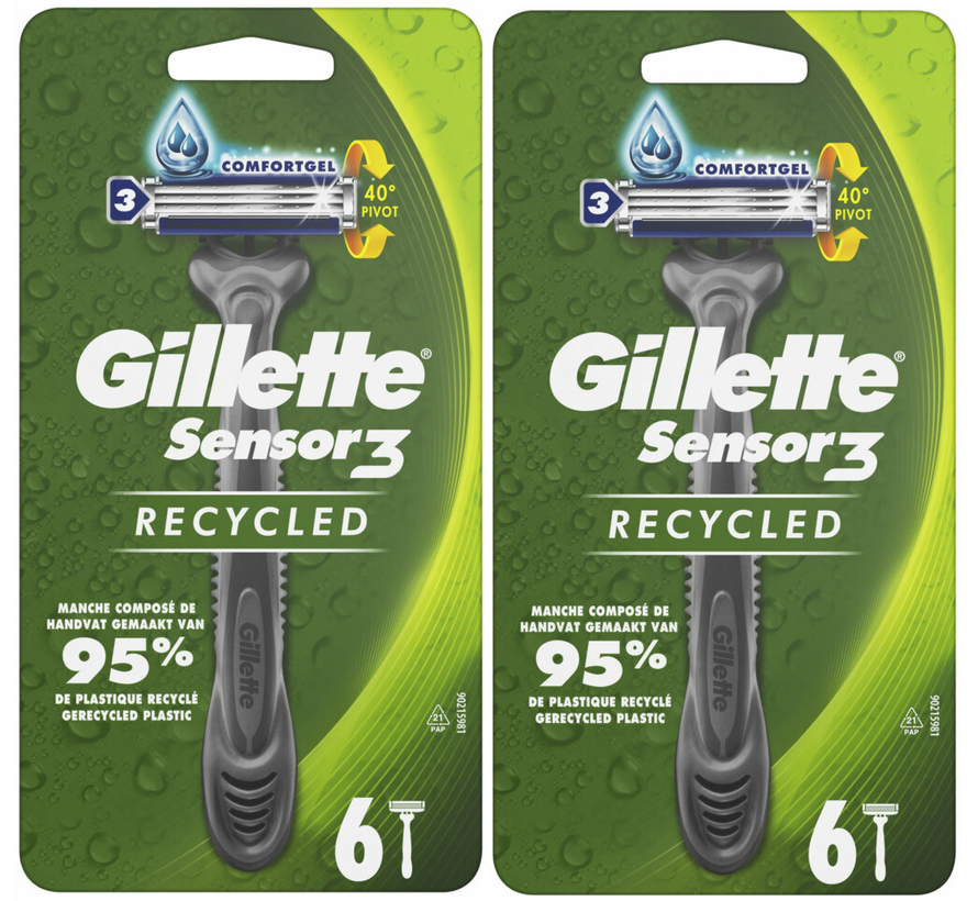 Gillette Sensor3 Recycled Wegwerpmesjes - 12 stuks