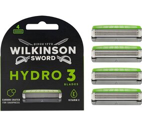 Wilkinson Wilkinson Hydro 3 Hydating Gel refill - 4 scheermesjes Wilkinson Wilkinson Hydro 3 Hydating Gel refill - 4 scheermesjes