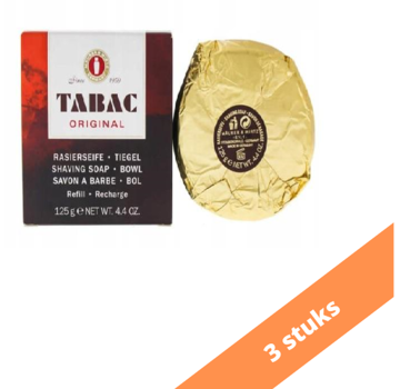 Tabac Tabac Scheerzeep - Navulling tbv Bol Original 125 gr. 3 x Voordeelpak