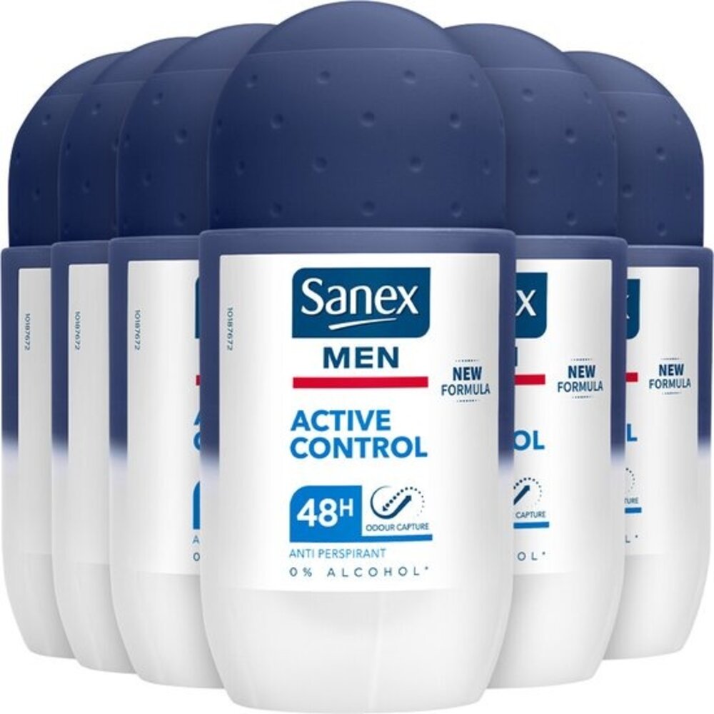 Sanex Sanex Deo Roll-on Men - Dermo Active Control 50 ml. 6 x Voordeelpak Sanex Sanex Deo Roll-on Men - Dermo Active Control 50 ml. 6 x Voordeelpak